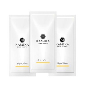 KAMIKA 카미카 크림 샴푸 1회분 트래블 보수 보습 에이징 케어 트라이얼 체험 파우치 25g 3일분 베르가못 재스민향 3회분, 상세페이지 참조