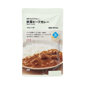 MUJI 무인양품 당질 10g이하의 유럽식 비프카레 150g, 1개