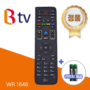 BTV 정품 SK 브로드밴드 셋톱박스 리모컨 WR1646, 1개