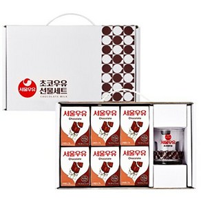 기타 [T]서울우유 초코우유200mlx12개 + 레트로컵 230ml, 200ml, 1세트