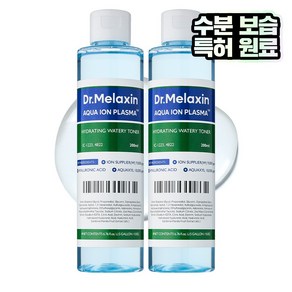 닥터 멜락신 아쿠아 이온 플라즈마 수분 토너, 2개, 200ml