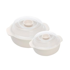 홈하우스 전자레인지 찜기 550ml+1200ml 세트, 아이보리, 1세트