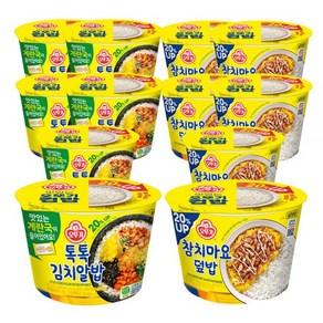 [6+6] 오뚜기 컵밥 톡톡김치알밥 6개+참치마요덮밥 6개 외 8종, 컵밥 톡톡김치알밥(즉석국) 227G 6개