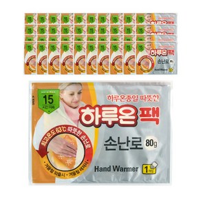 [국내생산] 하루온 손난로형 핫팩 75g, 40개