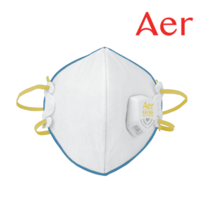 듀폰 아에르 특급 접이식 배기밸브 방진마스크 KA110V 10개 1박스, 백색, 1개