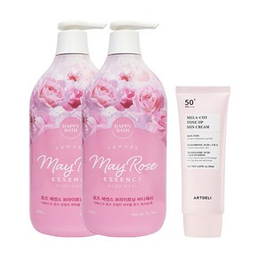 해피바스 로즈 에센스 바디워시 900g x2 + 아트델리 멜라컷 선크림 50ml, 1세트, 1.85kg