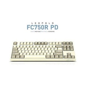 레오폴드 FC750R PD 87keys 고급 기계식 키보드 MX 체리 스위치 1.5mm PBT 흰색/회색 갈색, 텐키리스