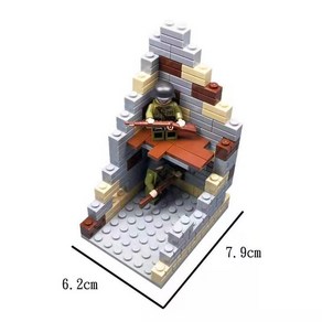 2차 세계대전 레고 독일군 밀리터리 군인 전투 호환 블록 전쟁놀이 디오라마, 독일군 디오라마 세트 1, 1개