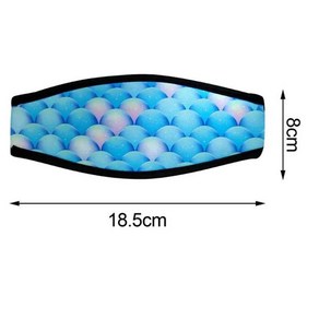 다이빙마스크 스트랩 네오프렌 스쿠버 다이빙 스노클링 마스크 커버 편안한 패딩 보호 헤어 랩 장비 액세서리, [23] Blue B 18.5x8cm