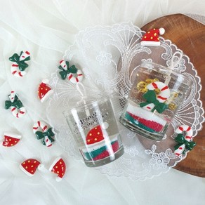 (3온즈 6개만들기) 파티-크리스마스 양초 젤캔들 키트 만들기(90ml/6), 유칼립투스, 그린, 6개, 90ml