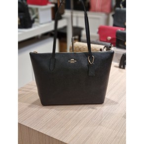 COACH 코치 쇼퍼백 지퍼 탑 레더 토트백 4454 IMBLK 블랙 CCSD14F094454IMBL