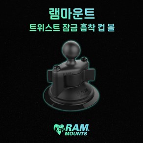 램마운트 RAP-B-224-1 트위스트 잠금 흡착 컵 볼, 1개