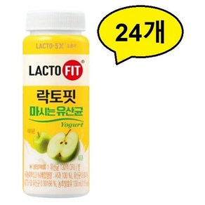 락토핏 마시는유산균 사과맛 요거트음료 130ml x 24개