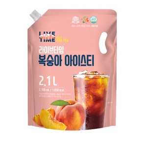 라이브타임 복숭아 아이스티, 2.1L, 6개