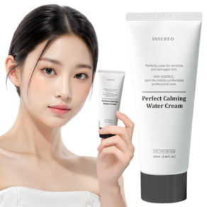 퍼펙트 카밍 워터 크림 시카 병풀 수분 진정 미백 주름 기능성 화장품 인세레오, 100ml, 2개