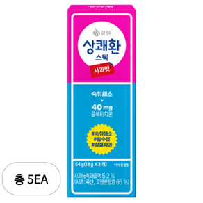 큐원 상쾌환 스틱 사과맛 3p, 54g, 5개