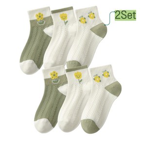 쓸리보 여성 데일리 단목 양말 6결레 세트