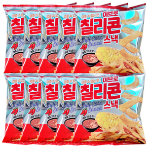 동아제과 이브로 칠리콘 스낵, 75g, 10개