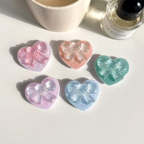 글리터 하트 리본 맥세이프 스마트톡 발레코어, 오렌지, 일반 스마트톡, 1개