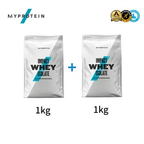 마이프로틴 아이솔레이트 1kg+1kg 단백질 보충제 8가지 맛, 솔티드카라멜, 초코릿브라우니, 2개