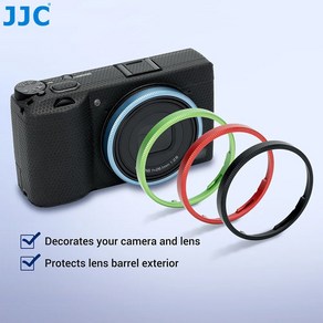 Ricoh GR IIIx GR3IIIx 용 JJC GR3x 금속 링 캡 GN-2 렌즈 장식 어댑터 보호기, 5)4 색상s