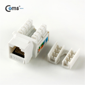 BU559 키스톤잭 CAT6 백색 /10 100 1000 Mbps 전송속도/568B배열 규격/빠른배송, 1개, 30mm