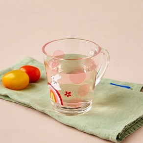 [모던하우스 인천점] 스마일하트 아크릴 도트머그 265ML -[KI0125011], 1개, 투명