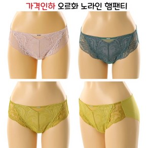 [비너스]OPT5894H 가격인하 프리미엄 오르화 클래식하고 우아한 자수 여성스러운 노라인 햄팬티