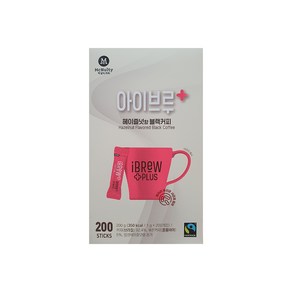 맥널티 아이브루 플러스 헤이즐넛향 블랙커피, 1개, 200개입, 1g, 1g