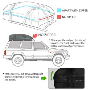 티롤 방수 루프 탑 캐리어화물 가방 루프 레일이 있는 차량용 15 입방 피트