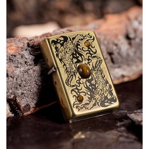 Sprit of Tiger Gold Metal Edition Zippo Lighter 호랑이의 기백 메탈 에디션 정품 지포 라이터 ZAD-2061