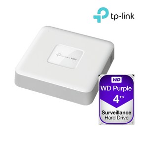 티피링크 VIGI NVR1104H-4P＋4TB HDD 4채널 POE NVR 녹화기 세트, 1개