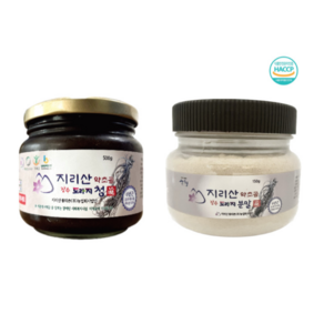 지리산 6년 장수 약도라지 도라지청+도라지가루 세트, 1개, 500g