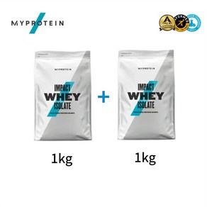 마이프로틴 아이솔레이트 1kg + 1kg 단백질 보충제 8가지 맛, 무맛, 초콜릿 민트, 2개