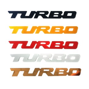 피트인 자동차 TURBO 로고 반사 터보 스티커, 1개, 블랙(무반사)