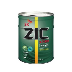 SK ZIC X7000 10W40 CJ-4 CK-4 유로6 대형상용디젤엔진오일 20L, 1개, SK ZIC X7000 10W-40 CK-4 엔진오일 20L