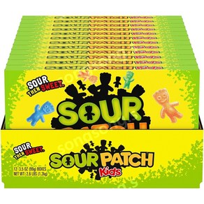 SOUR PATCH 소프트 앤 츄위 캔디 크리스마스 캔디 스타킹 스터퍼, 12개, 99g