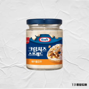 크래프트치즈 크림치즈 스프레드 메이플 호두 200g, 메이플호두 200g 2병, 2개