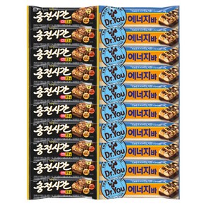 해태 충전시간 오리온 에너지바 x 각 10개씩, 20개, 80g