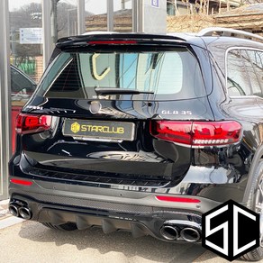 스타클럽 벤츠 GLB X247 45 AMG 디퓨저 머플러 셋트 GLB200d GLB220 GLB250 20년식~현재, 전주장착점(공임비 15만 현장지불), 블랙, 실버