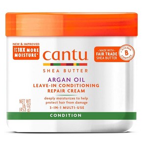 Cantu 아르간 오일 리브인 컨디셔닝 리페어 크림 473.2ml 16온스 426660, 253g, 16 Ounce (Pack of 1), 2개