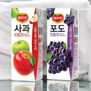 델몬트 쥬스 사과 + 포도 드링크팩 190ml 각24팩(총48팩), 1세트, 델몬트 쥬스 사과 + 포도 드링크팩 190ml 각24팩