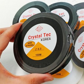 무독성 국산 우레탄줄 투명 100M 0.3mm 0.4mm 0.5mm 0.6mm 0.7mm 0.8mm 1.0mm 크리스탈텍 탄성 고무줄 비즈 공예 염주 팔찌줄 재료