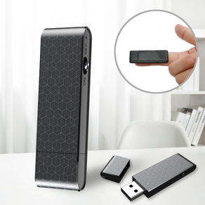 초소형 USB 녹음기 몰래녹취 고음질 미니 장시간 휴대용 비밀녹음기, 패턴 블랙 16G