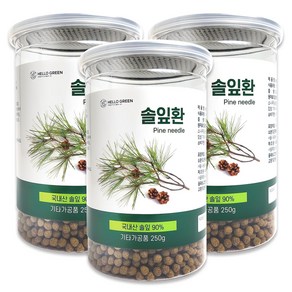 헬로우그린 100% 국내산 자연 그대로 솔잎환 250g, 3개