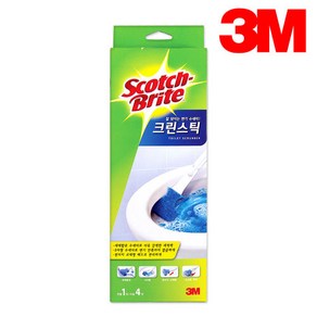 3M 스카치브라이트 크린스틱 1H4R 변기 청소 핸들 화장실 세제, 1개