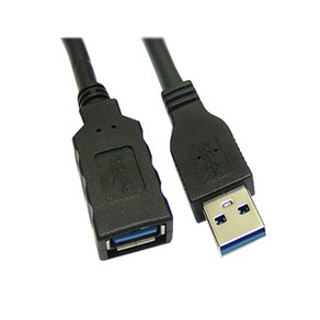 케이블메이트 AM-AF 연장 USB 케이블 (몰딩형 USB3.0 1.2M 블랙), 1개