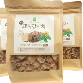 직접 재배 국산돼지감자 야곱의꿈농장 볶은돼지감자차, 3개, 1개입, 500g