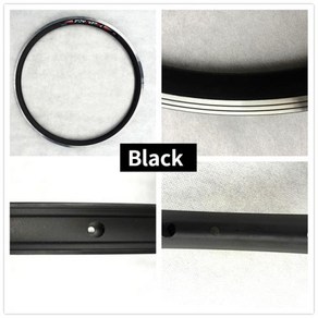 접이식 자전거용 더블 알루미늄 합금 림 맞춤형 자전거 레드 블루 블랙 28/36 홀, [02] Black 20Inch 36H, 1개