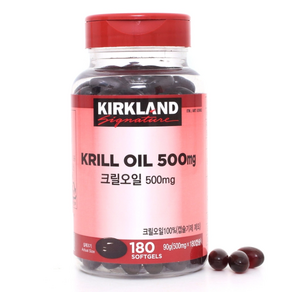 [국내판매] 커클랜드 시그니처 크릴오일 500mg 180캡슐 코스트코, 180정, 1개